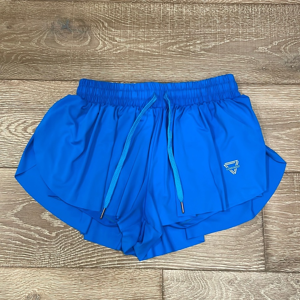 Blue Luogongzi Flowy Shorts